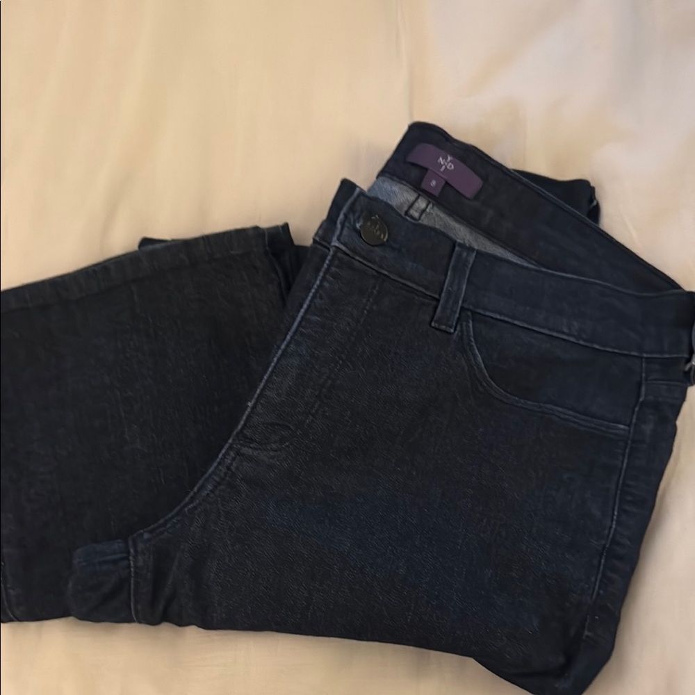 NYDJ Blue Straight Leg Jeans Classic Denim